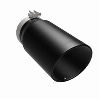 MagnaFlow Tip Stainless Black Coated Single Wall Round Single Outlet 6in Dia 5in Inlet 13in L - Burkken Auto Parts
