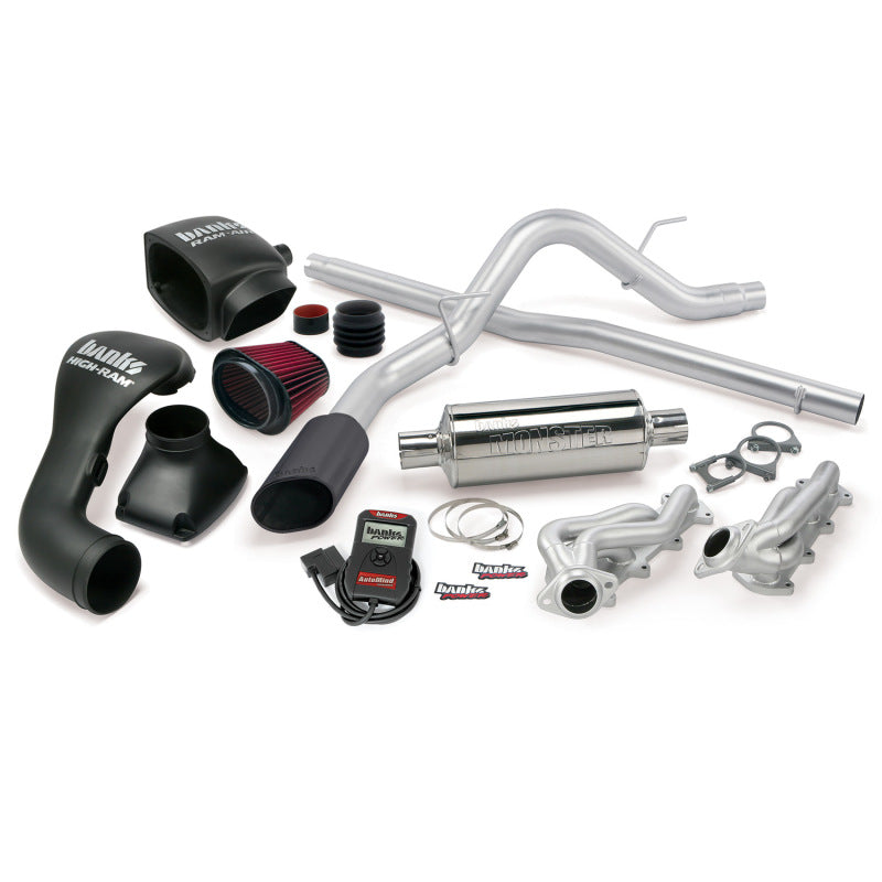 Banks Power 04-08 Ford 5.4L F-150 SCLB/ECMB PowerPack System - SS Single Exhaust w/ Black Tip - Burkken Auto Parts