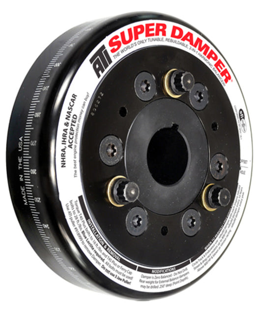 ATI Damper - 6.325in - Steel - Chevy SB / 90 Deg V6 - 409 - Pont 4Cyl - 3 Ring - 1Pc - Burkken Auto Parts