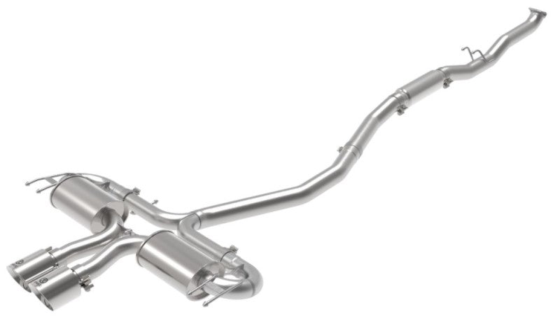 aFe Takeda 3in 304 SS Cat-Back Exhaust System w/Polished Tips 17-21 Honda Civic Sport L4-1.5L (t) - Burkken Auto Parts
