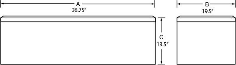 Tradesman Aluminum ATV Flush Mount Storage Box (36in.) - Brite - Burkken Auto Parts
