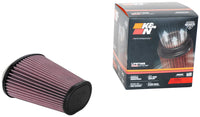 K&N Universal Clamp-On Air Filter 2.844x4.813in Flg ID x 6.5x4.75in B OD x 4.5x3.25in T OD x 7.5in H - Burkken Auto Parts