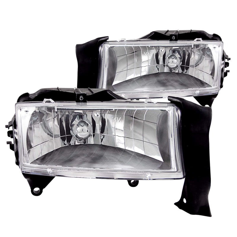 ANZO 1997-2004 Dodge Dakota Crystal Headlights Chrome - Burkken Auto Parts