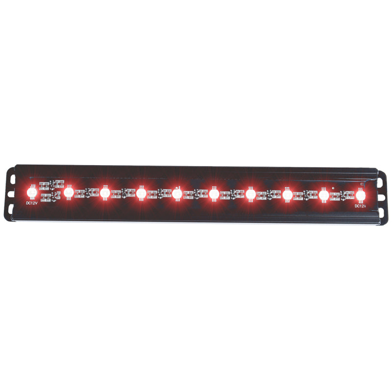ANZO Universal 12in Slimline LED Light Bar (Red) - Burkken Auto Parts