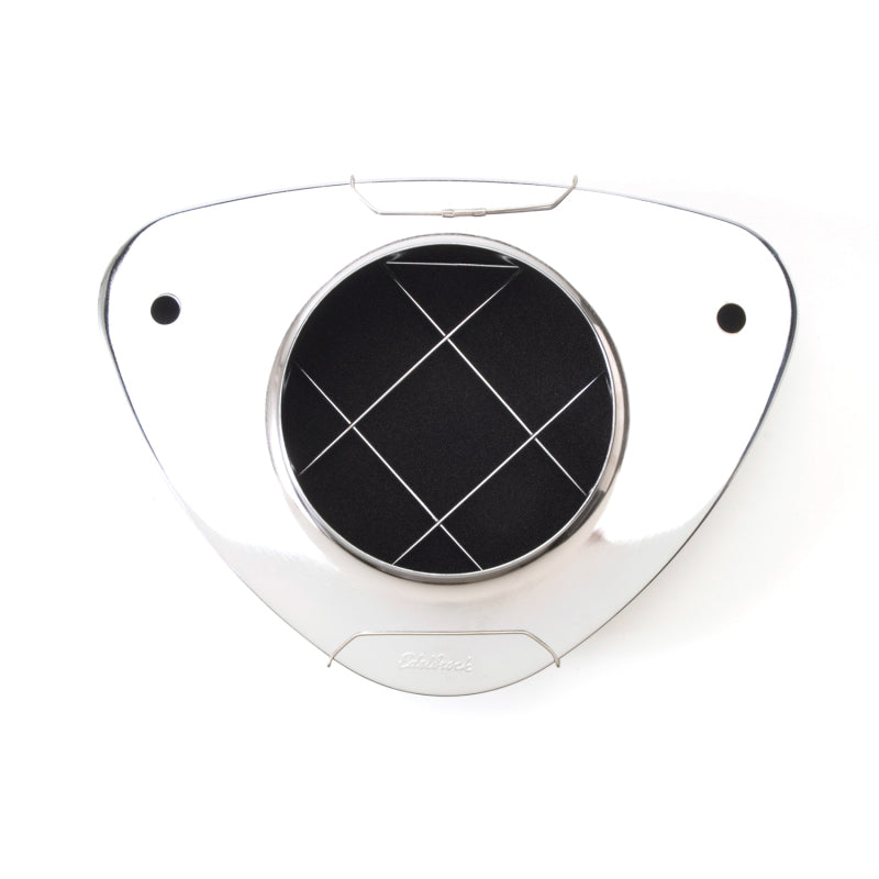 Edelbrock Air Cleaner Pro-Flo 1000 Series Triangular Steel Top 11 375In X 8 375In X 3In Chrome - Burkken Auto Parts