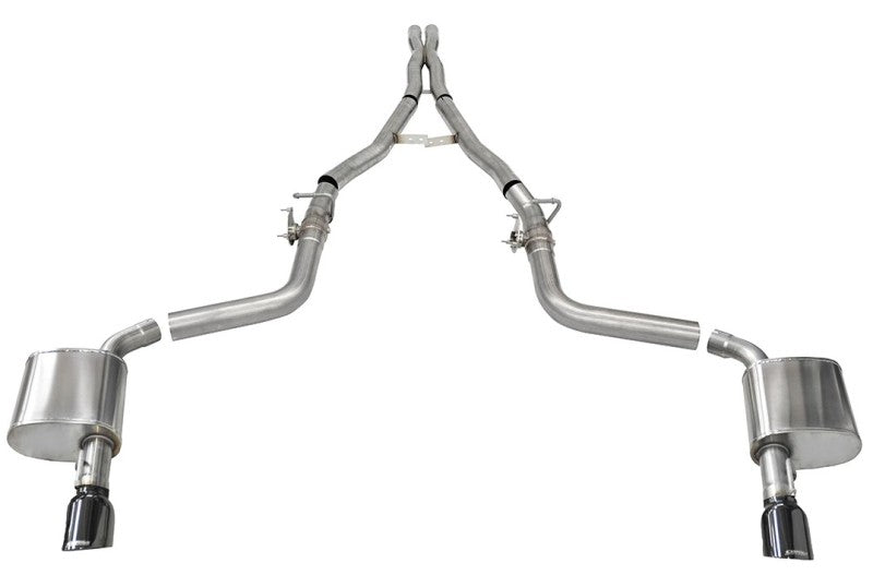 Corsa 2015-2023 Charger SRT/Hellcat/Redeye 2.75in Valved Catback DRE w/ Single 4.5in Blk PVD Tips - Burkken Auto Parts