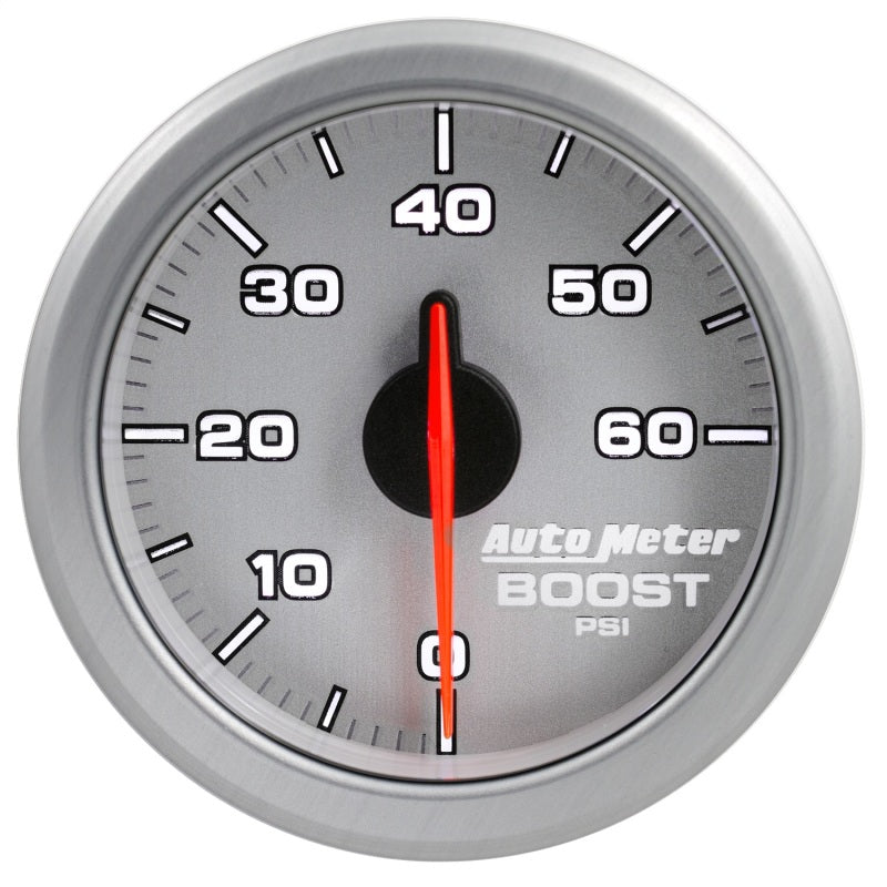 Autometer Airdrive 2-1/6in Boost Gauge 0-60 PSI - Silver - Burkken Auto Parts