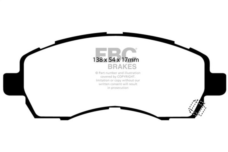 EBC 97-98 Subaru Impreza 1.8 Greenstuff Front Brake Pads - Burkken Auto Parts