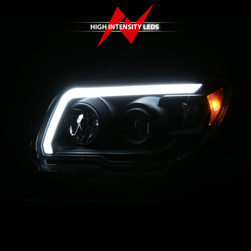 ANZO 06-09 Toyota 4 Runner Projector Headlights Plank Style - Black - Burkken Auto Parts