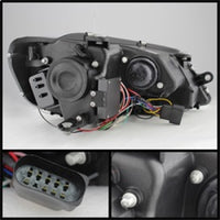 Spyder Volkswagen Jetta 11-14 Projector Headlights Halogen Light Tube DRL Blk PRO-YD-VJ11-LTDRL-BK - Burkken Auto Parts
