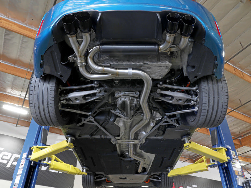 aFe 16-18 BMW M2 L6-3.0L MACH Force-Xp 3in to 2.5in 304 SS Cat-Back Exhaust System-Quad Polish Tips - Burkken Auto Parts