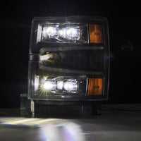 AlphaRex 04-15 Chevy 1500HD NOVA-Series LED Proj Headlights Black w/Activ Light/Seq Signal & SB DRL - Burkken Auto Parts