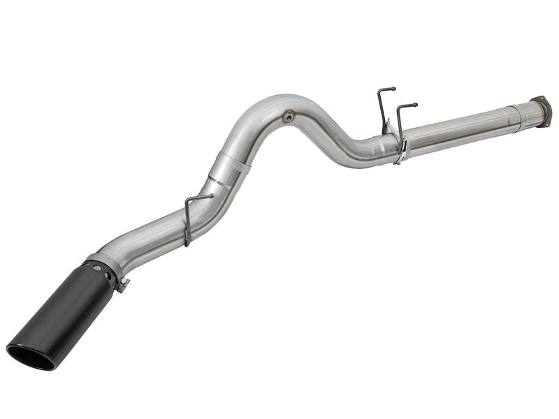 aFe ATLAS 5in DPF-Back Alum Steel Exhaust System w/Black Tip 2017 Ford Diesel Trucks V8-6.7L (td) - Burkken Auto Parts