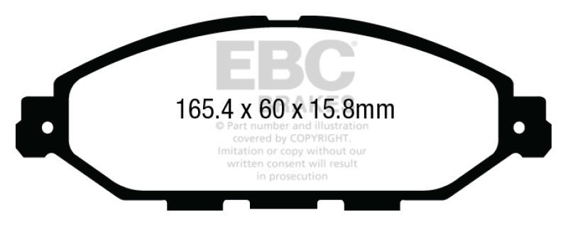 EBC 12-13 Infiniti JX35 3.5 Greenstuff Front Brake Pads - Burkken Auto Parts