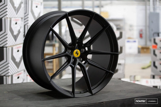 Vossen x Novitec NF9 21x12in - 5x114.3 BP - ET30 - Satin Black Ferrari 488 / F8 Rear Wheel