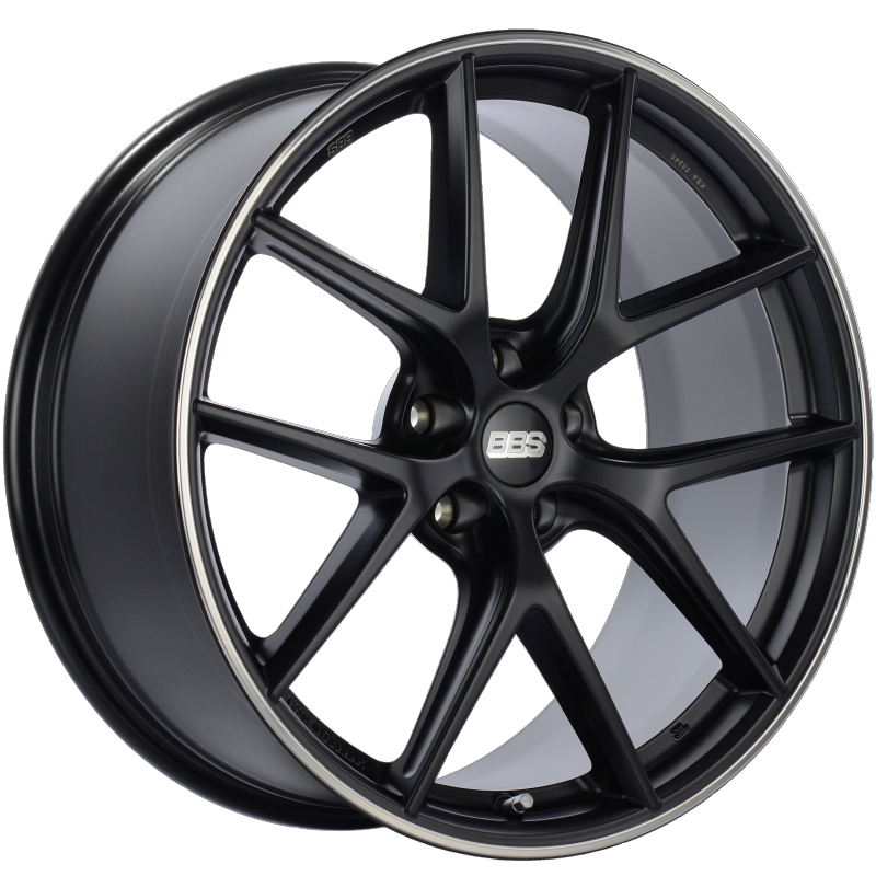 BBS CI-R 20x9 5x120 ET25 Satin Black Polished Rim Protector Wheel -82mm PFS/Clip Required - Burkken Auto Parts