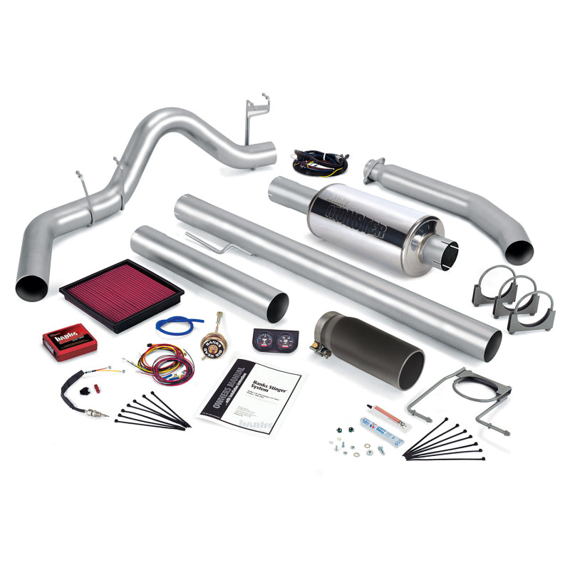 Banks Power 02 Dodge 5.9L 245Hp Ext Cab Stinger System - SS Single Exhaust w/ Black Tip - Burkken Auto Parts