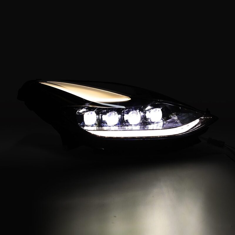 AlphaRex 17-22 Tesla Model 3/20-23 Model Y NOVA-Series LED Proj Headlights Blk w/Actv Lgt & Seq.Sig - Burkken Auto Parts