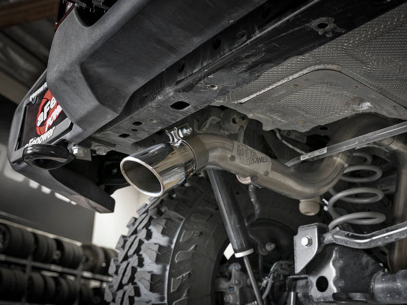 aFe MACH Force-Xp 2.5in 409SS Axle-Back Hi-Tuck Exh Sys w/ Pol Tip 18-20 Jeep Wrangler (JL) V6 3.6L - Burkken Auto Parts