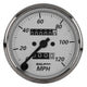 Autometer 3-1/8in Silver Bezel/White Face 120mph Mechanical In-Dash Tacho/Speedometer w/ Trip Gauge - Burkken Auto Parts