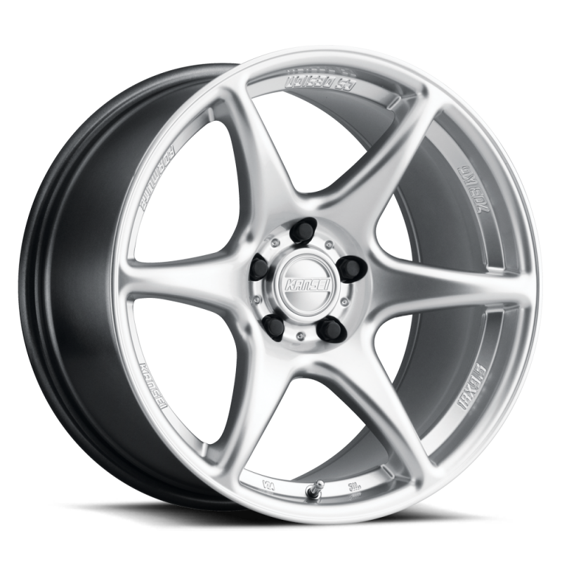 Kansei K11S Tandem 15x8in / 4x100 BP / 0mm Offset / 73.1mm Bore - Hyper Silver Wheel Machined Lip - Burkken Auto Parts