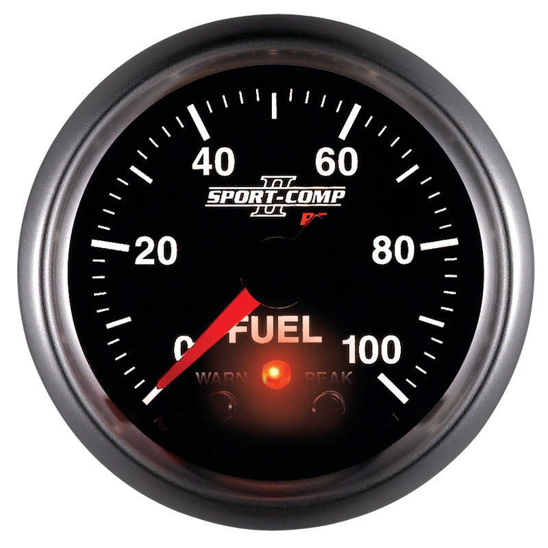 Autometer Sport-Comp II 52mm 0-100 PSI Fuel Pressure Gauge - Burkken Auto Parts