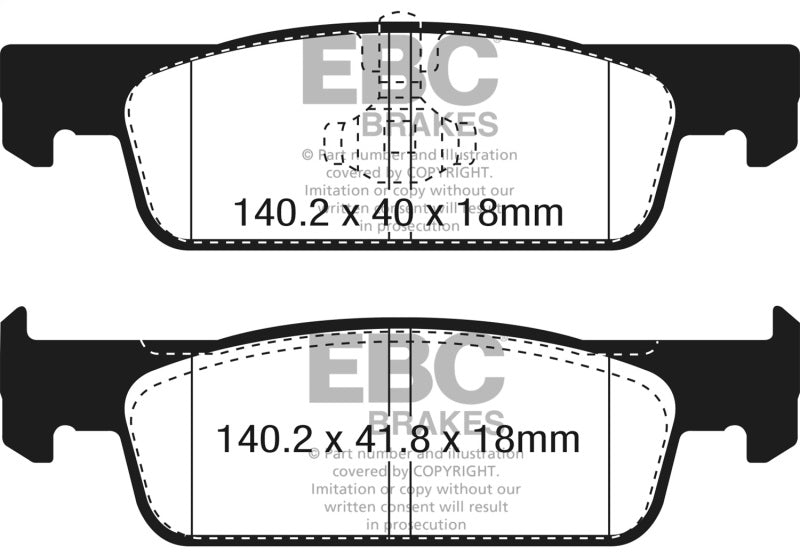 EBC 16-17 Smart Fortwo Greenstuff Front Brake Pads - Burkken Auto Parts