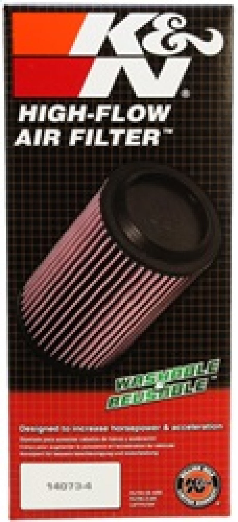 K&N Universal Rubber Filter 4inch FLG / 6inch OD-B / 4-5/8inch OD-T / 12inch H - Burkken Auto Parts