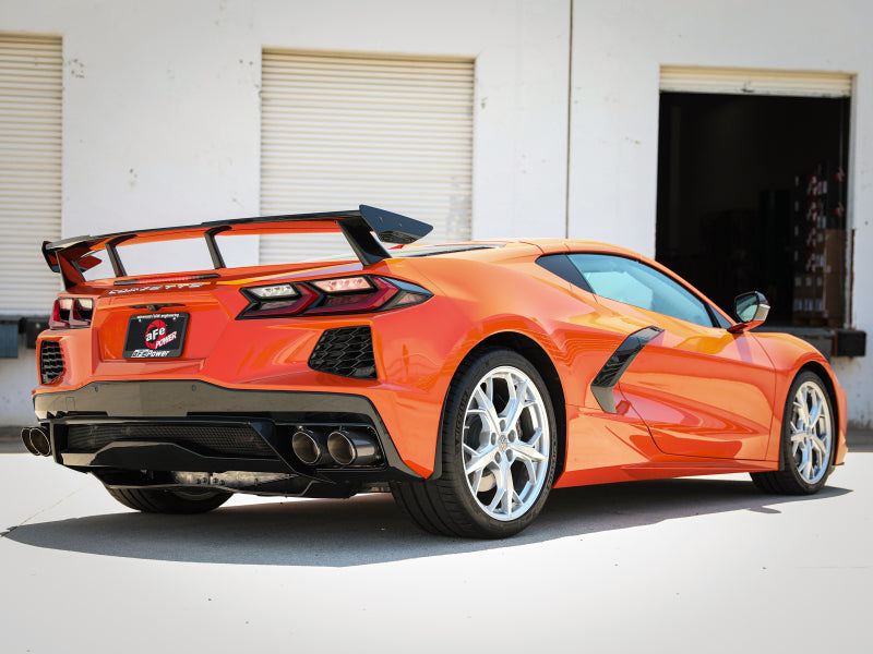 aFe MACH Force-Xp 3in to 2-1/2in 304SS Cat-Back (No NPP) 2020 Chevy Corvette (C8) 6.2L - Carbon Tip - Burkken Auto Parts