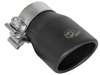 aFe MACH Force-XP 409 SS Single Wall Universal Clamp On Exhaust Tip - Black - Burkken Auto Parts