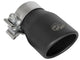 aFe MACH Force-XP 409 SS Single Wall Universal Clamp On Exhaust Tip - Black - Burkken Auto Parts