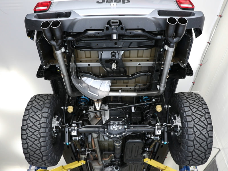 aFe Vulcan Series 3in-2-1/2in 304 SS Cat-Back 2020 Jeep Gladiator (JT) V6-3.6L w/ Black Tips - Burkken Auto Parts