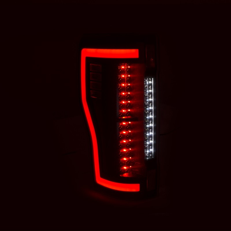ANZO 2017+ Ford F-250 LED Taillights - Black/Clear - Burkken Auto Parts