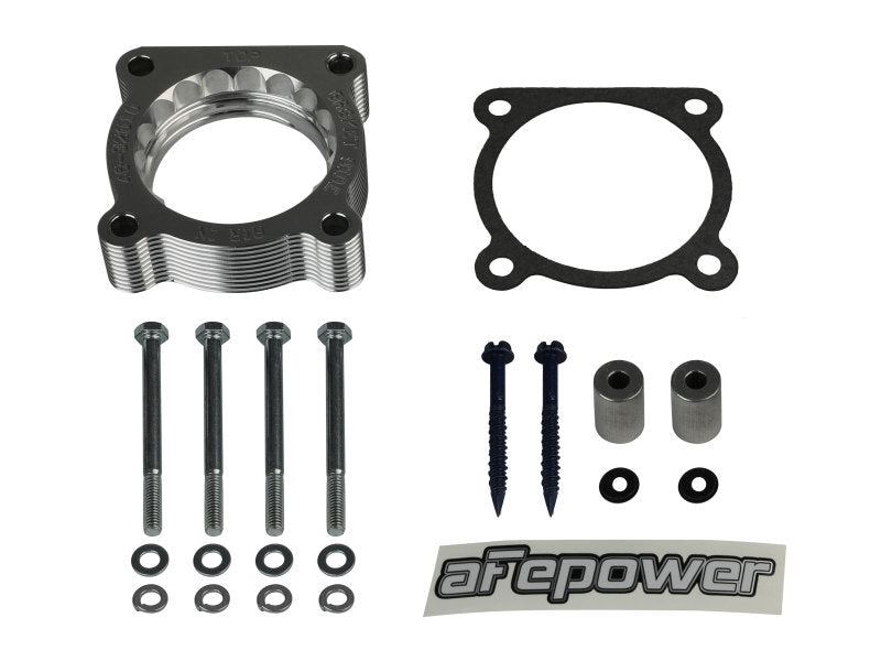 aFe 07-12 Dodge 1500 / 07-12 Dodge Dakota V6 3.7L Silver Bullet Throttle Body Spacer - Silver - Burkken Auto Parts