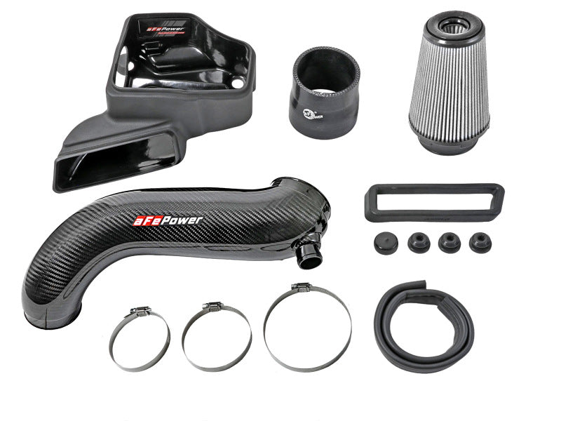 aFe 15-19 VW Golf R (MKVII) L4-2.0L (t) Track Series Carbon Fiber Intake System w/ Pro DRY S Filter - Burkken Auto Parts
