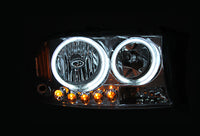 ANZO 1997-2004 Dodge Dakota Projector Headlights w/ Halo Black 1 pc - Burkken Auto Parts