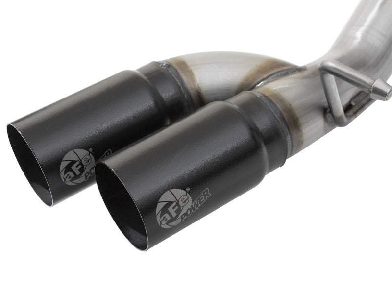 aFe Rebel Series CB 3in Middle Side Exit SS Exht w/ Black Tips 15-17 Chevy Colorado / GMC Canyon - Burkken Auto Parts