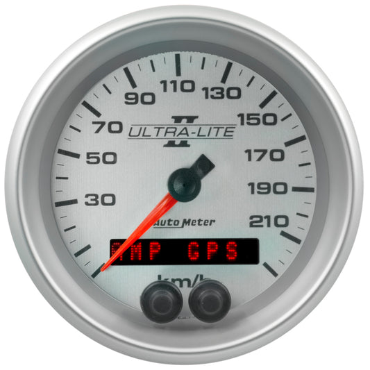 Autometer Ultra-Lite II 3-3/8in. 225KM/H (GPS) Speedometer Gauge - Burkken Auto Parts