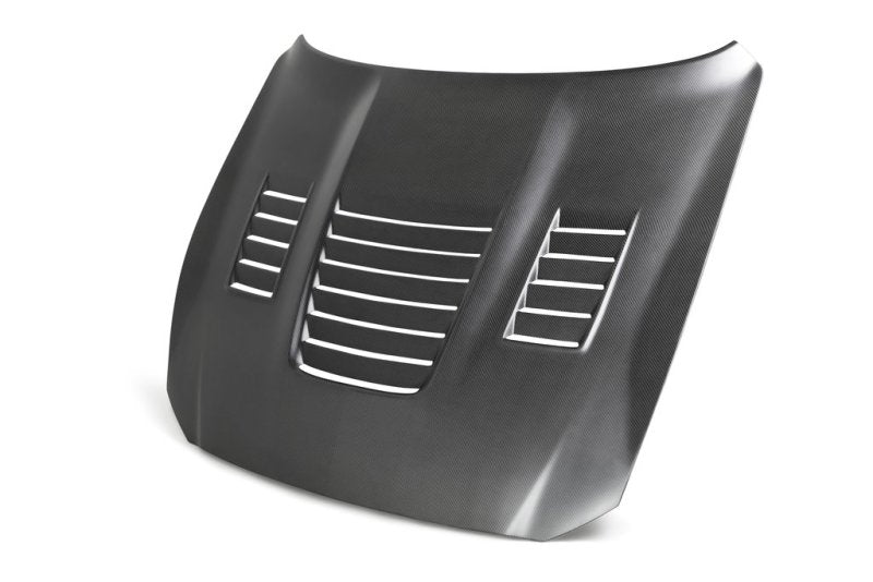 Anderson Composites 15-19 Ford Mustang Shelby GT350 Type-CR Double Sided Carbon Fiber Hood - Burkken Auto Parts