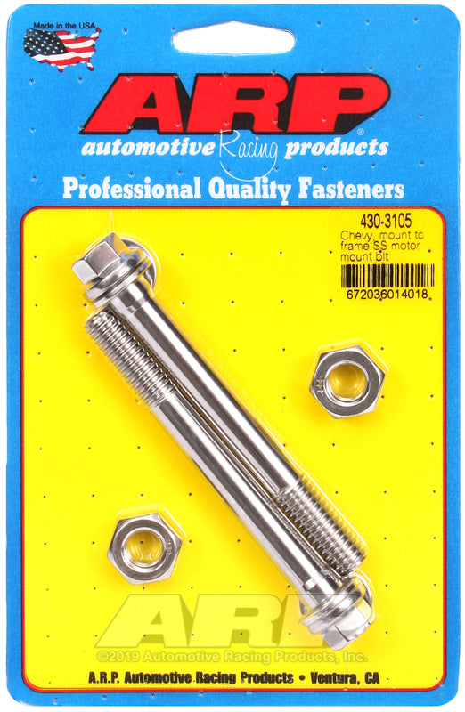 ARP Chevy Mount to Frame SS Motor Mount Bolt Kit - Burkken Auto Parts