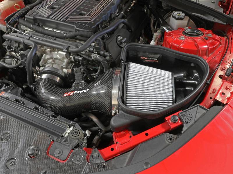 aFe 17-12 Chevrolet Camaro ZL1 (6.2L-V8) Track Series Carbon Fiber CAI System w/ Pro-DRY S Filters - Burkken Auto Parts