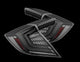 AlphaRex 16-21 Honda Civic Hatchback/ Type-R FK8 Nova-Series LED Tail Lights (Pair) - Alpha Black - Burkken Auto Parts