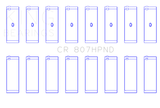King Engine Bearings Chevy LS1 / LS6 (Size 011) Performance Rod Bearing Set