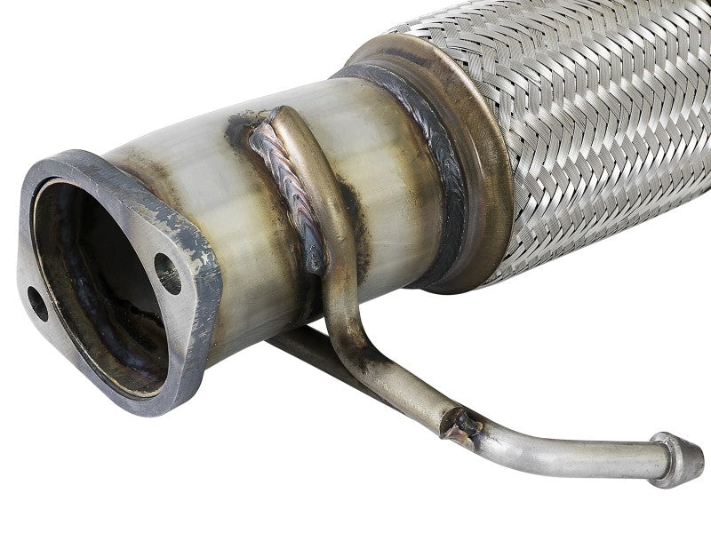 aFe Power Twisted Steel SS304 Downpipe 2.5in w/Cat 17-18 Hyundai Elantra L4-1.6L (t) - Burkken Auto Parts