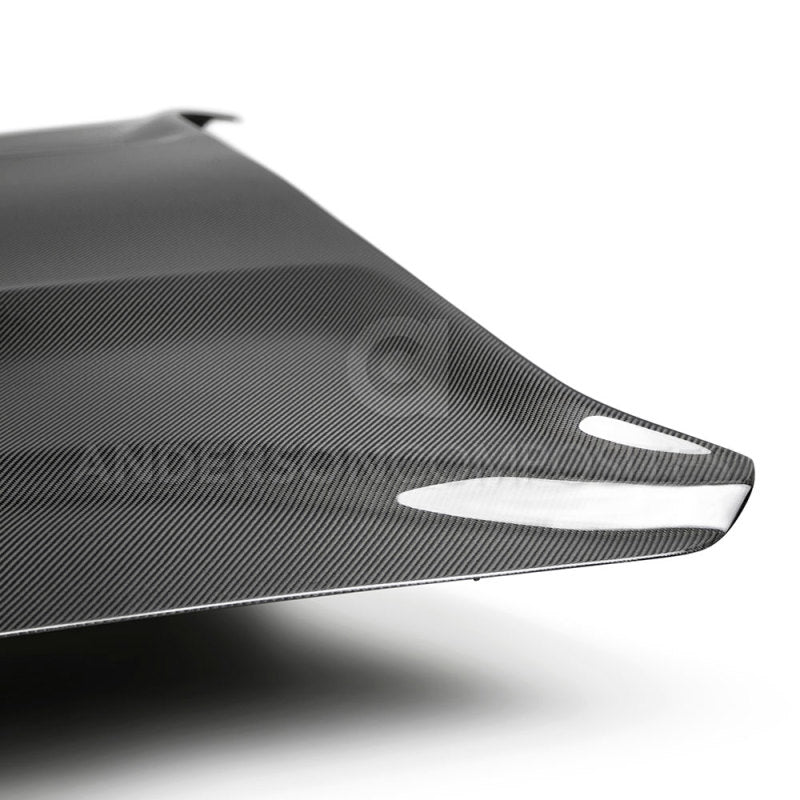 Anderson Composites 2018 Ford Mustang Type-GR Double Sided Carbon Fiber Hood - Burkken Auto Parts