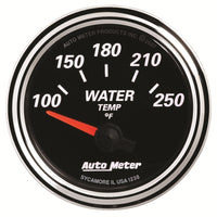 Autometer Designer Black II 52mm 250 Deg F Water Temp Gauge - Burkken Auto Parts