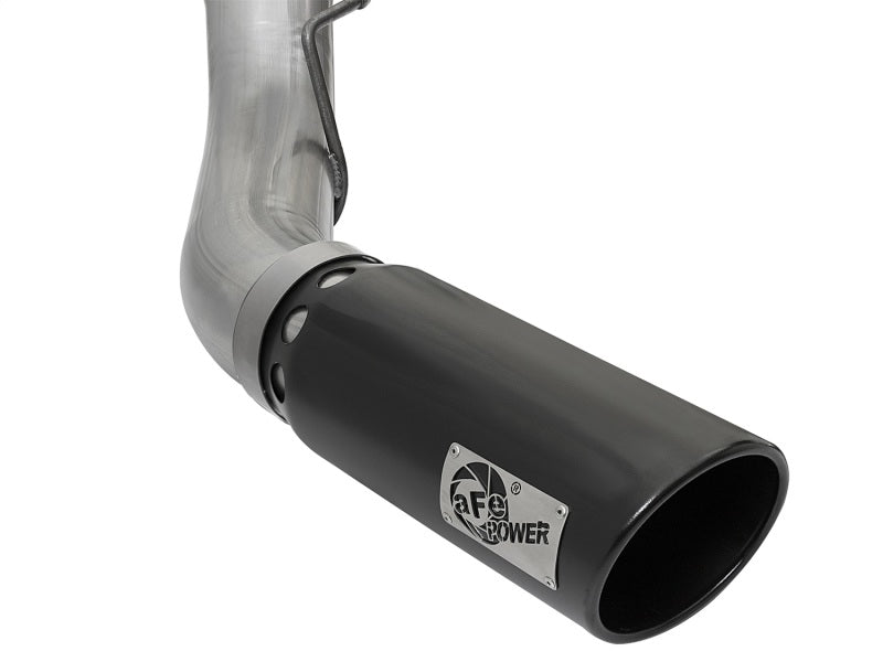 aFe Large Bore-HD 5in DPF Back 409 SS Exhaust System w/Black Tip 2017 Ford Diesel Trucks V8 6.7L(td) - Burkken Auto Parts