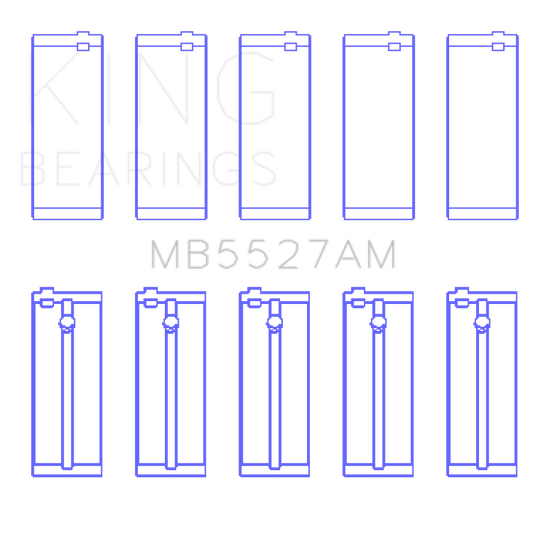 King Engine Bearings Toyota 4A-Fe/5A-Fe/7A-Fe (Size +1.0mm) Main Bearing Set - Burkken Auto Parts