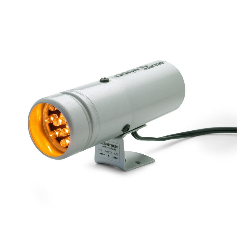Autometer 12 Amber LED Super-Lite Shift Light Silver - Burkken Auto Parts