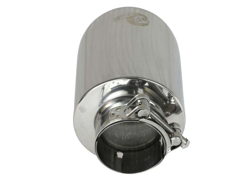 aFe MACH Force-Xp 2-1/2in 304 SS Clamp-On Exhaust Tip 2.5in In / 4.5in Out / 7in.L - Polished - Burkken Auto Parts